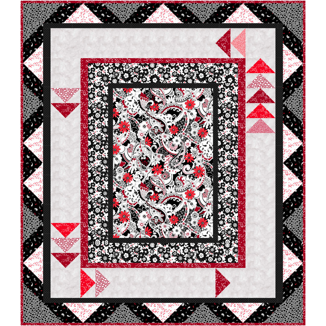 Crimson Royale Quilt Red Accent<br>by Cyndi Hershey<br>Available December 2025