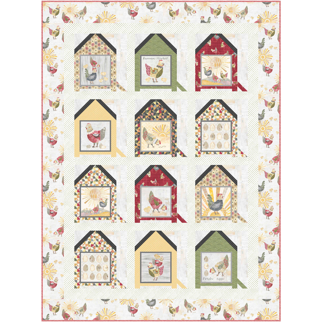 Chicken Scratch<br>All Cooped Up Quilt<br>by Wendy Sheppard<br>Available Now!