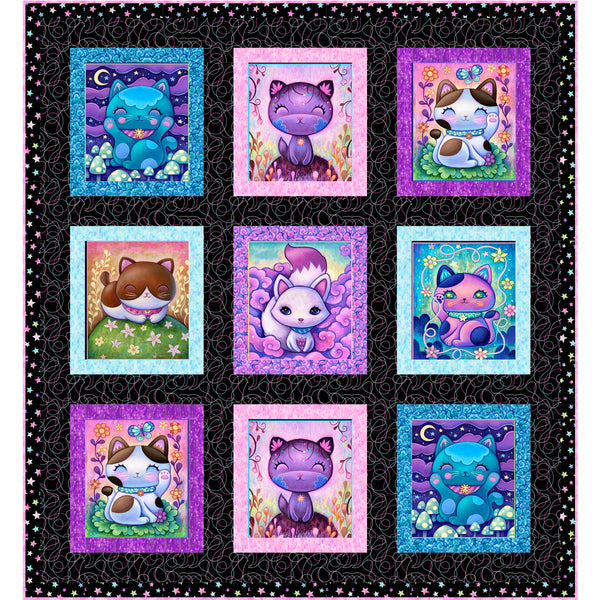 Crazy Kitties<br>Cat Naps Dark Quilt by Stacey Day<br>Available December 2024