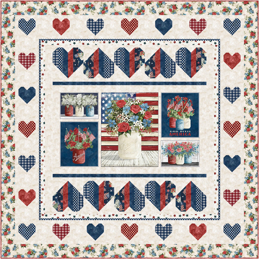 Farmhouse Americana<br>Heart of the Country Quilt<br>by Wendy Sheppard<br>Available Now!