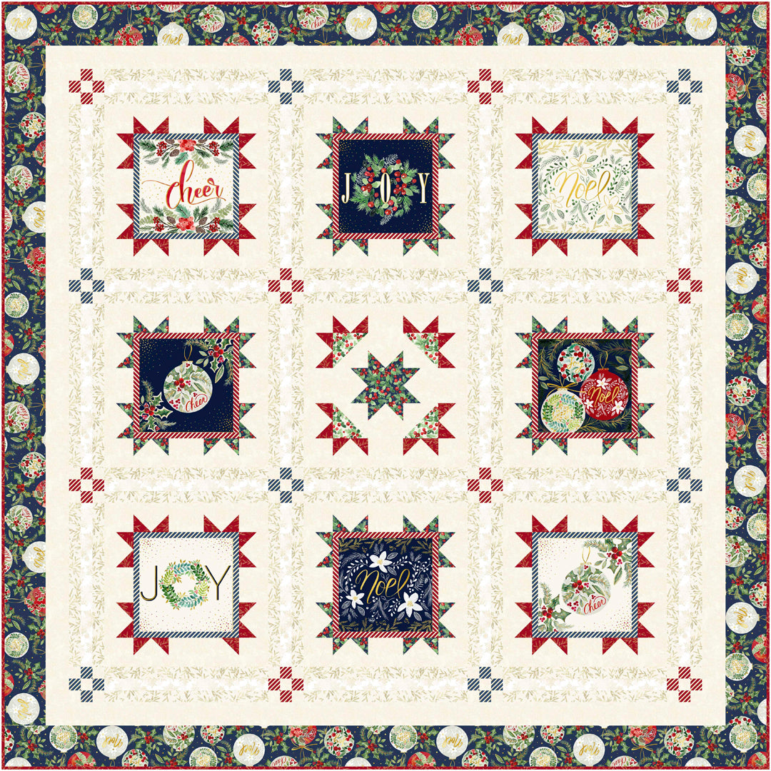 Joyful Tidings Dark Quilt<br>by Wendy Sheppard<br>Available Now!