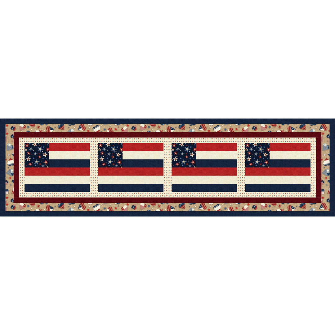 Love & Glory Flag Table Runner<br>by Cyndi Hershey<br>Available January 2026