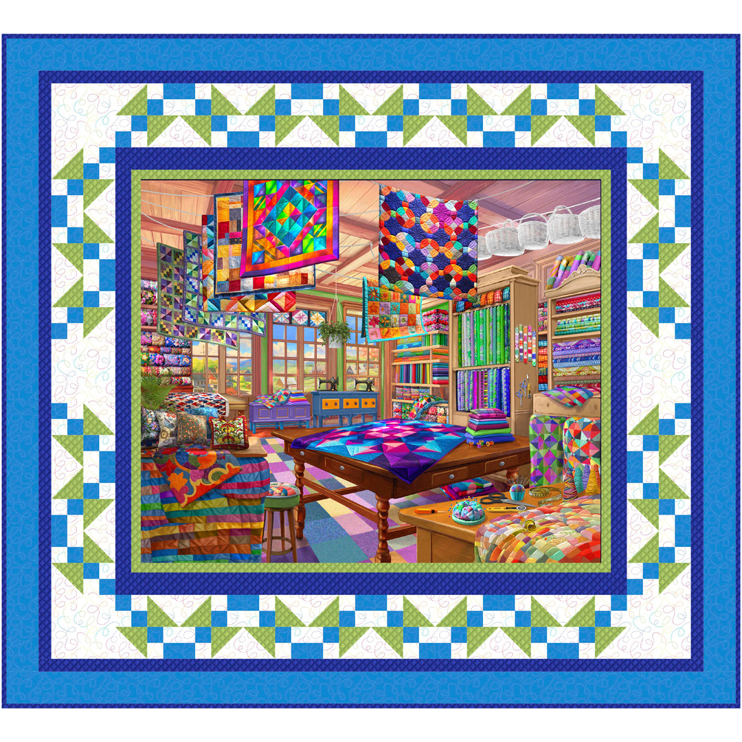 Love of Quilting Wall Quilt<br>by Cyndi Hershey<br>Available Now!
