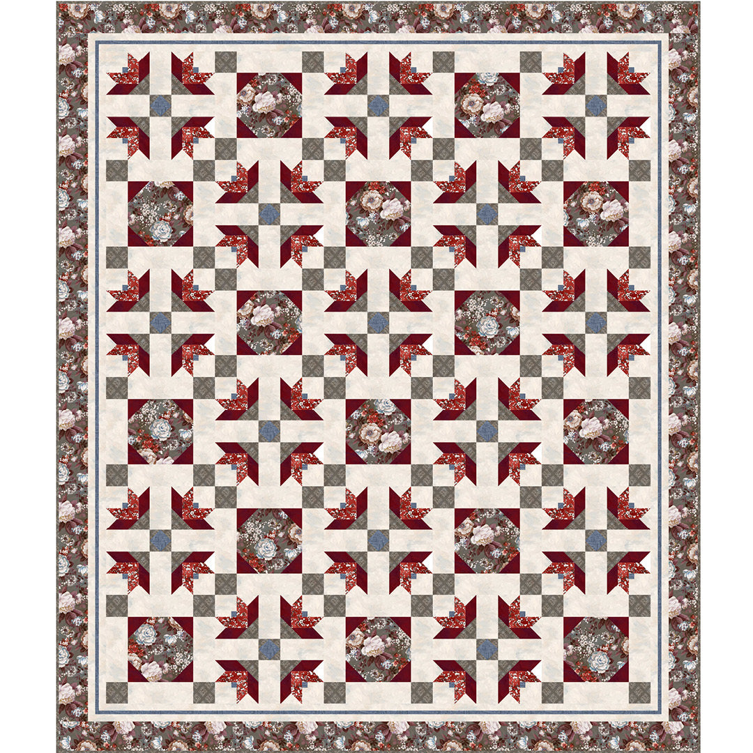 Le Jardin<br>Quilt by Cyndi Hershey<br>Available June 2024.