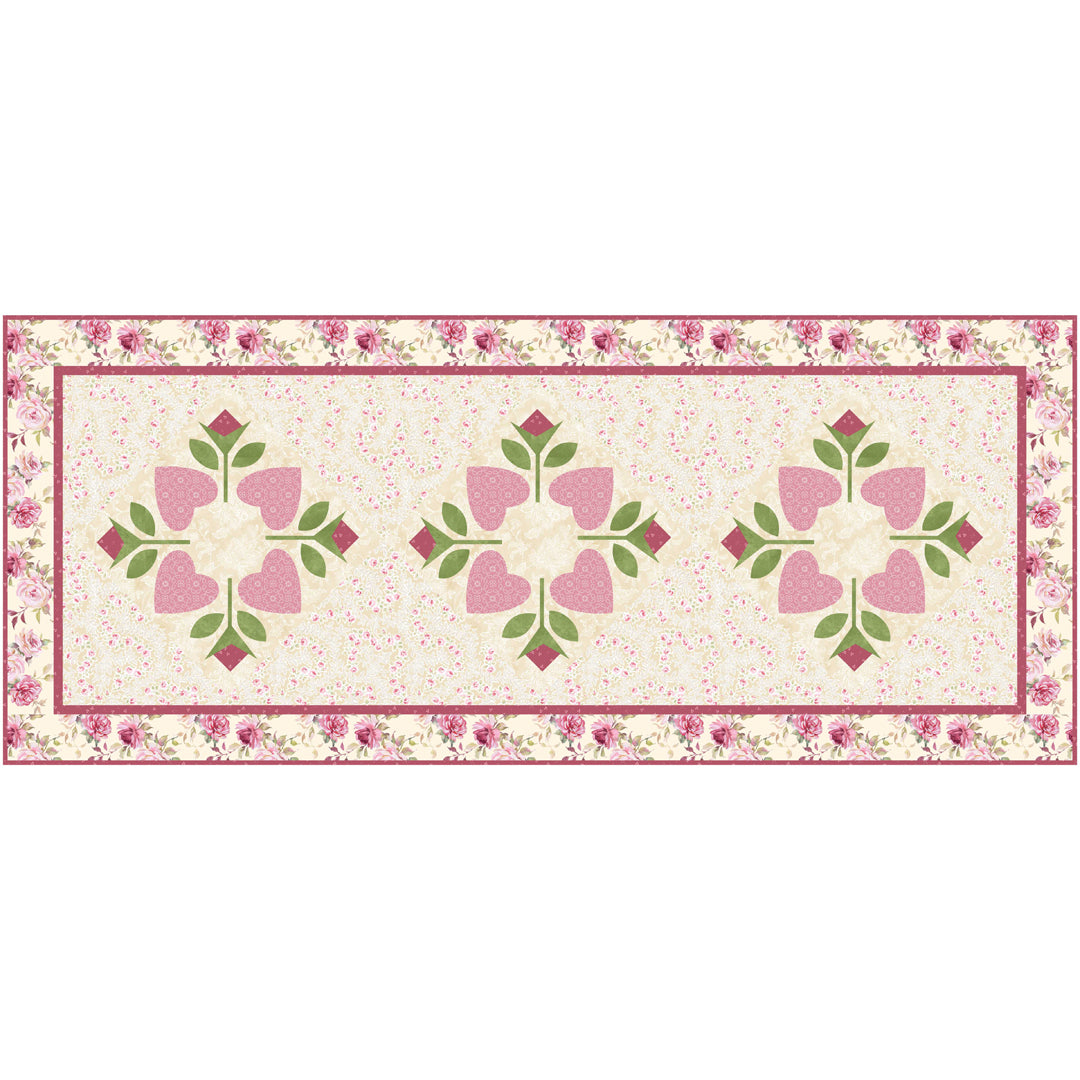 Yours Truly Ecru Table Runner<br>by Cyndi Hershey<br>Available November 2025