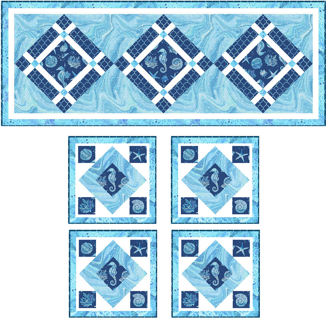 Coastal Living<br>Table Runner and Placemats by Cyndi Hershey<br>Available Now!