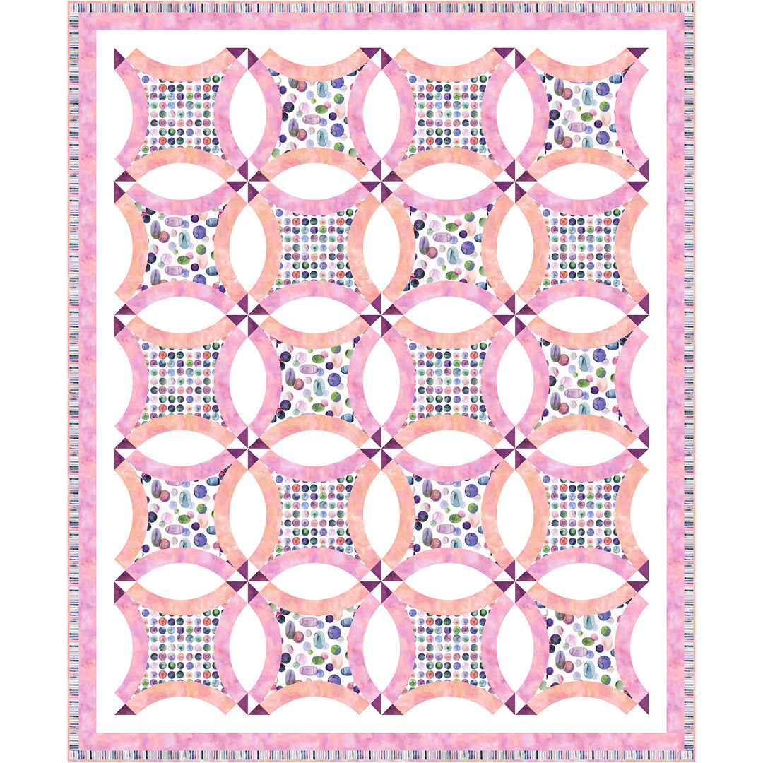 Gemstones<br>Pink Dot Quilt by Cyndi Hershey<br>Available November 2023.