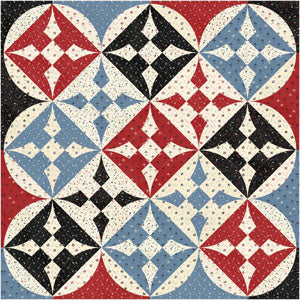 Glorified Nine Patch<br>by Toby Lischko<br>Classic Shirtings c 1800s<br>Pattern for Purchase<br>Available Now
