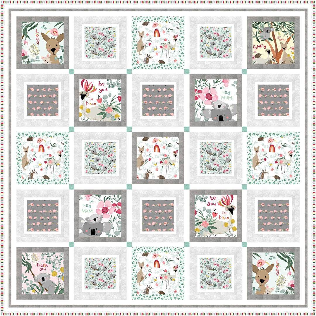 Aussie Friends<br>Quilt by Cyndi Hershey<br>Available Now