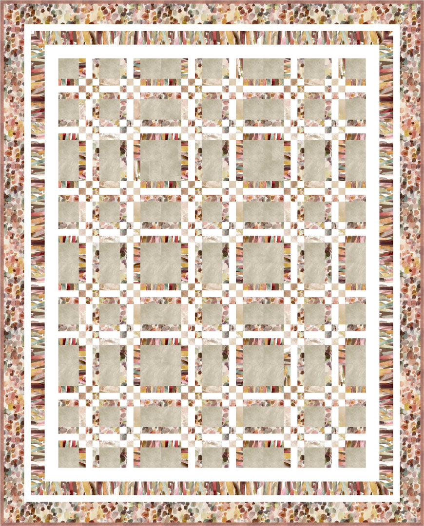 Papier Maché Courtyard Quilt<br>by Cyndi Hershey