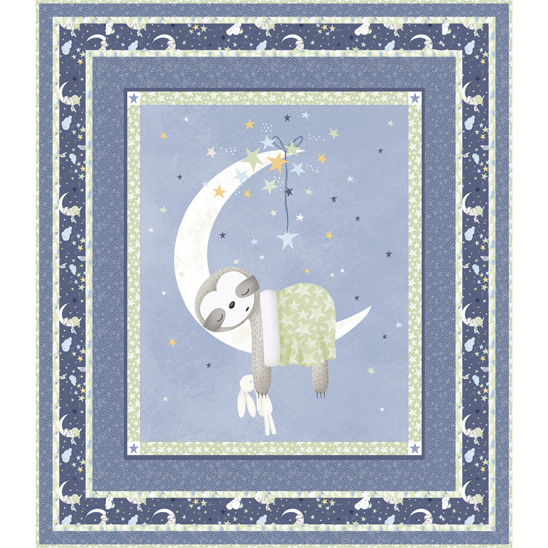 Sleepy Sloth<br>Blue Quilt by Stacey Day<br>Available October 2023.