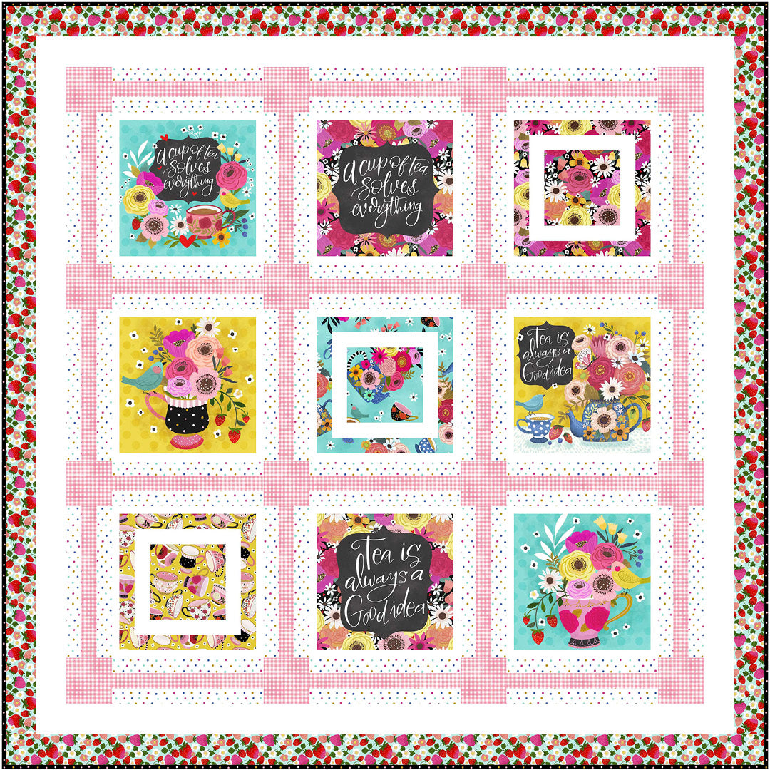 Springtime Tea<br>Quilt by Wendy Sheppard<br>Available December 2023.