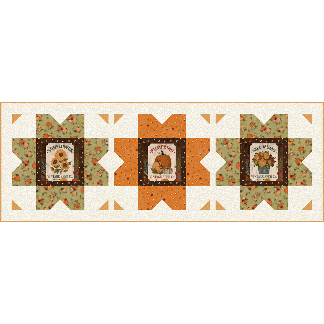 Autumn Homestead Table Runner 1<br> by Cyndi Hershey<br>Available April 2026