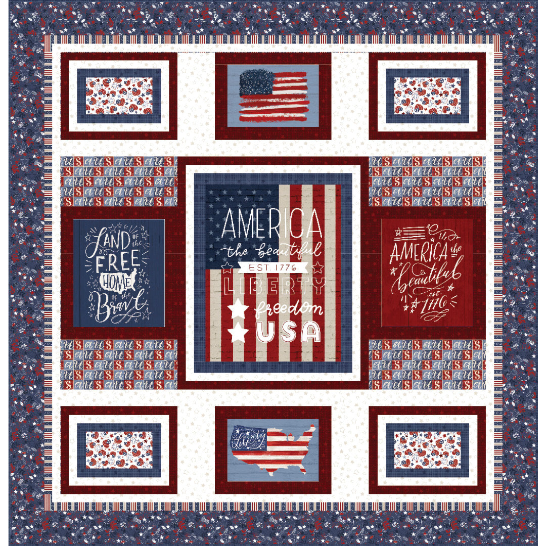 America the Beautiful<br>Quilt #1 by The Whimsical Workshop<br>Available Now!