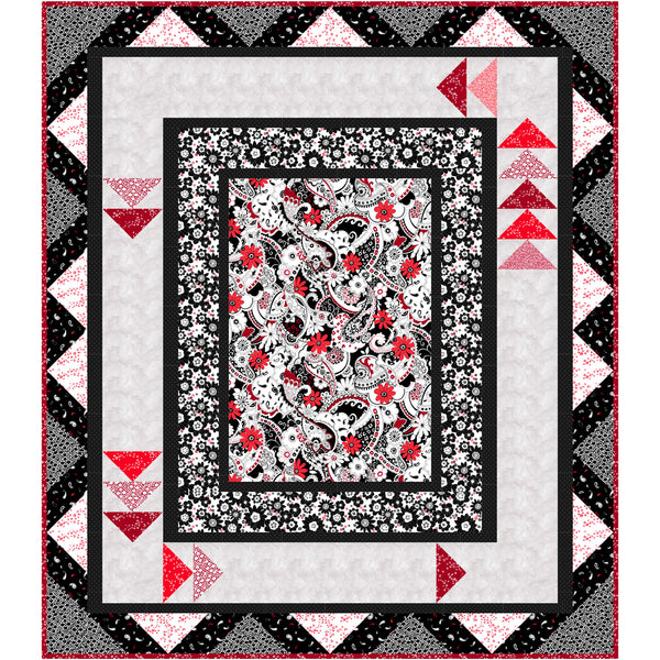 Crimson Royale Quilt Black Accent<br>by Cyndi Hershey<br>Available December 2025