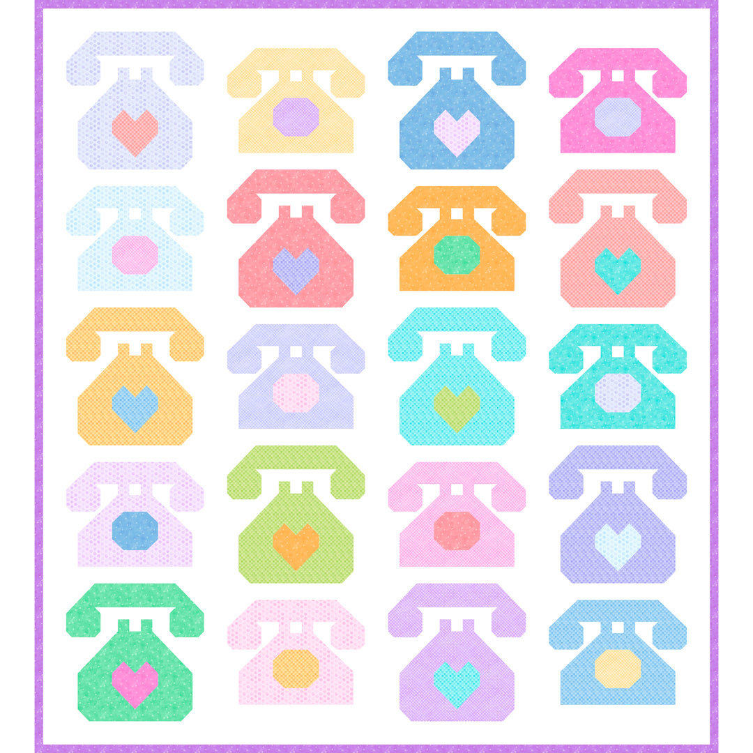 Telephone Game Quilt<br>QuiltCakes<br>Pattern for Purchase