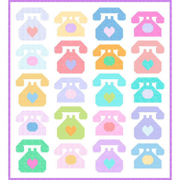 Telephone Game Quilt<br>QuiltCakes<br>Pattern for Purchase