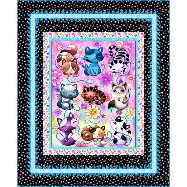 Crazy Kitties<br>Playtime Dark Quilt by Stacey Day<br>Available Now!