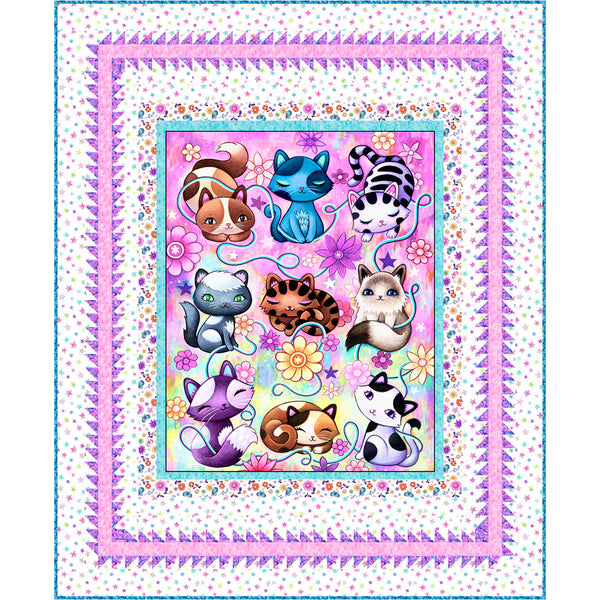 Crazy Kitties<br>Playtime Light Quilt by Stacey Day<br>Available Now!