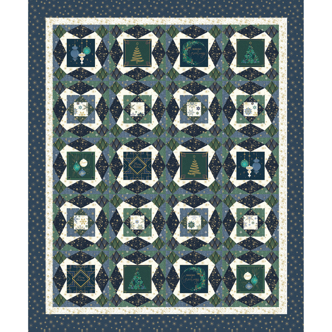 Deco The Halls<br>Quilt by The Whimsical Workshop<br>Available May 2024.