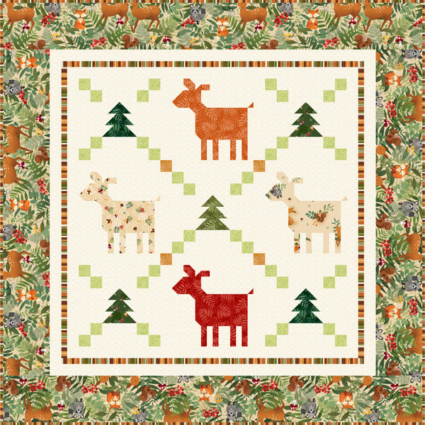 Fablewood Deer Crib-Wall Quilt<br>by Wendy Sheppard<br>Available February 2026