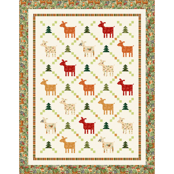 Fablewood Deer Sofa Quilt<br>by Wendy Sheppard<br>Available February 2026