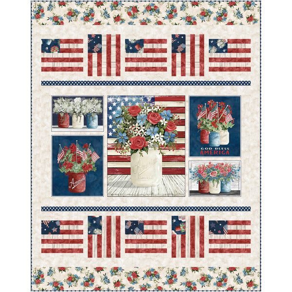 Farmhouse Americana<br>God Bless America Quilt<br>by Wendy Sheppard<br>Available Now!