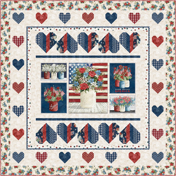 Farmhouse Americana<br>Heart of the Country Quilt<br>by Wendy Sheppard<br>Available Now!