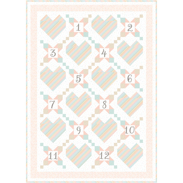 First Impressions Peach Baby Quilt<br>by Cyndi Hershey<br>Available September 2025