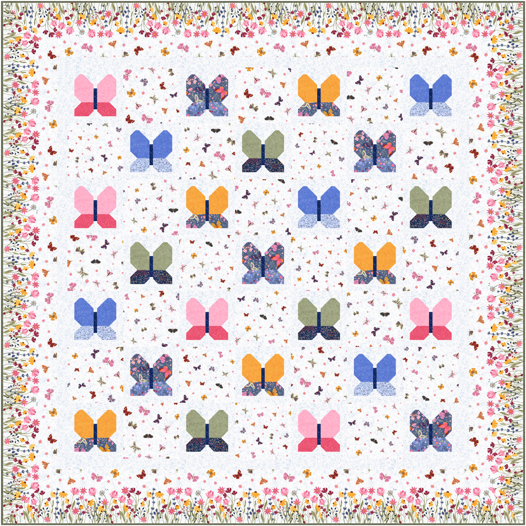 Flutter Blooms Border Quilt<br>by Wendy Sheppard<br>Available Now!