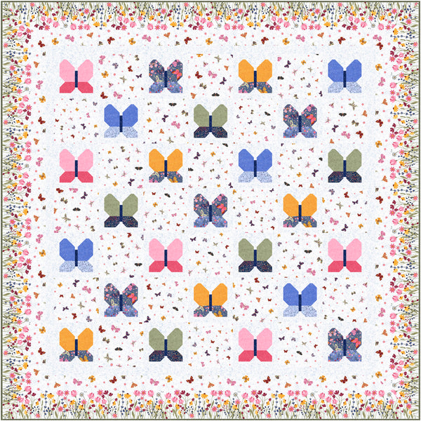 Flutter Blooms Border Quilt<br>by Wendy Sheppard<br>Available Now!