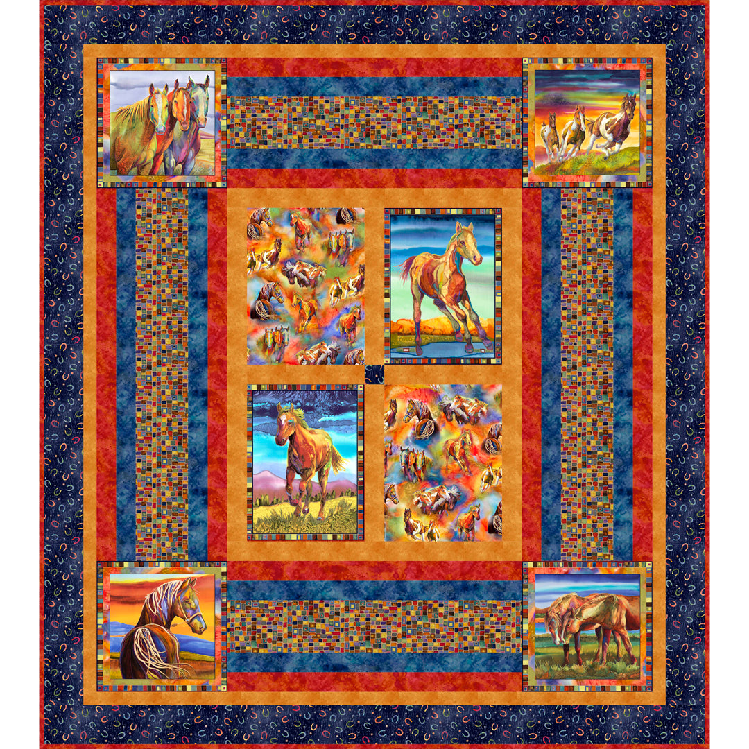 Free Rein Dark Quilt<br>by Cyndi Hershey<br>Available March 2026