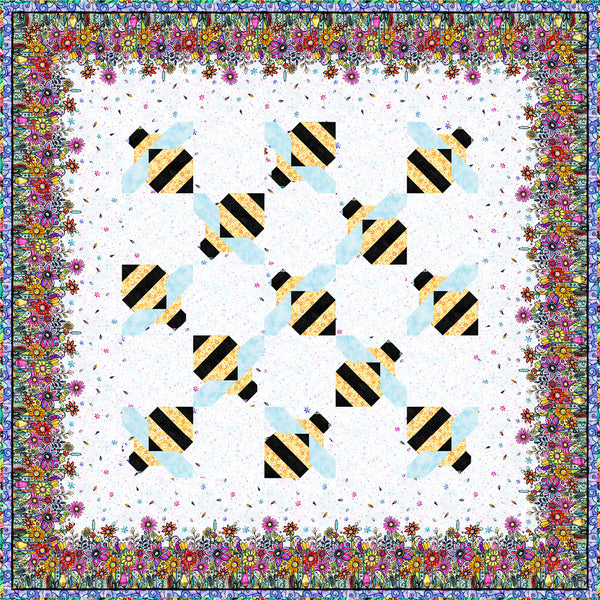 Flower of the Sun<br>All Abuzz Quilt by Stacey Day<br>Available Now!