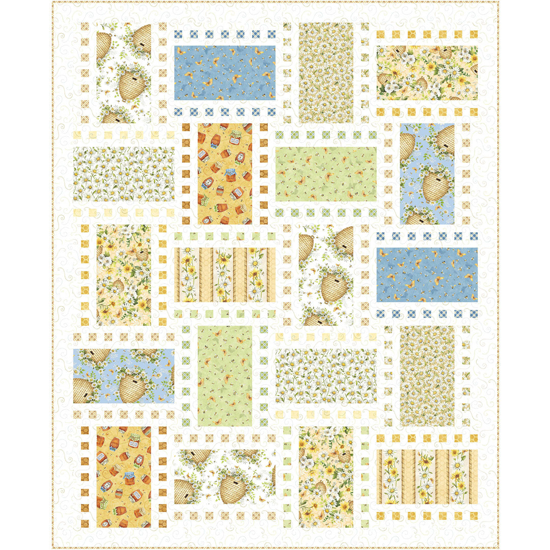 Garden Buzz<br>Quilt #2 by Wendy Sheppard<br>Available January 2024.