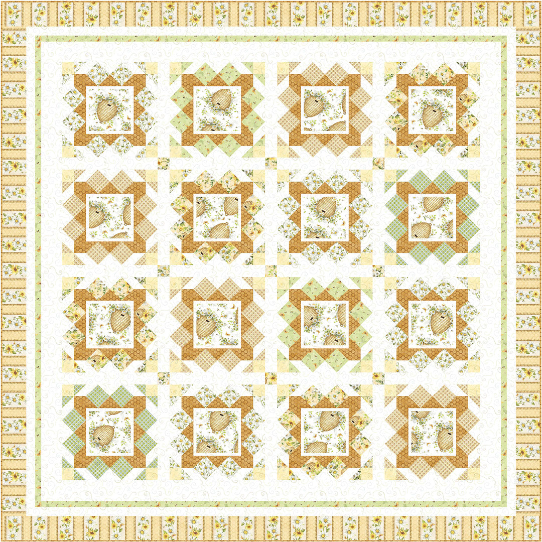 Garden Buzz<br>Quilt #1 by Wendy Sheppard<br>Available January 2024.
