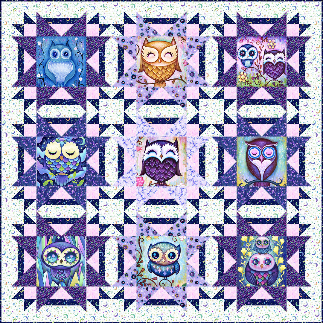Hootie Patootie<br>Quilt #2 by Stacey Day<br>Available January 2024.