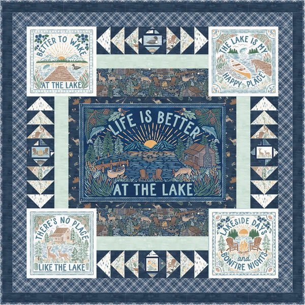 Lakeside Days<br>Lakeside Days Wall Dark Quilt<br>by Stacey Day<br>Available Now!