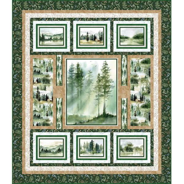 Misty Vistas<br>Quilt byThe Whimsical Workshop<br>Available October 2024.