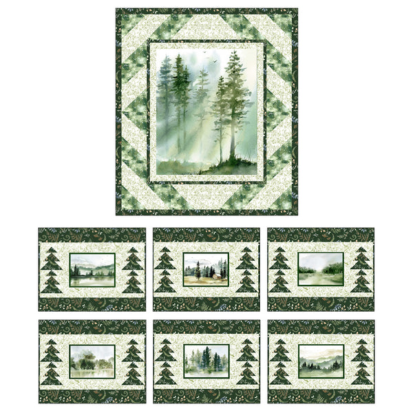 Misty Vistas<br>Wall Hanging & Placemats by Cyndi Hershey<br>Available Now.