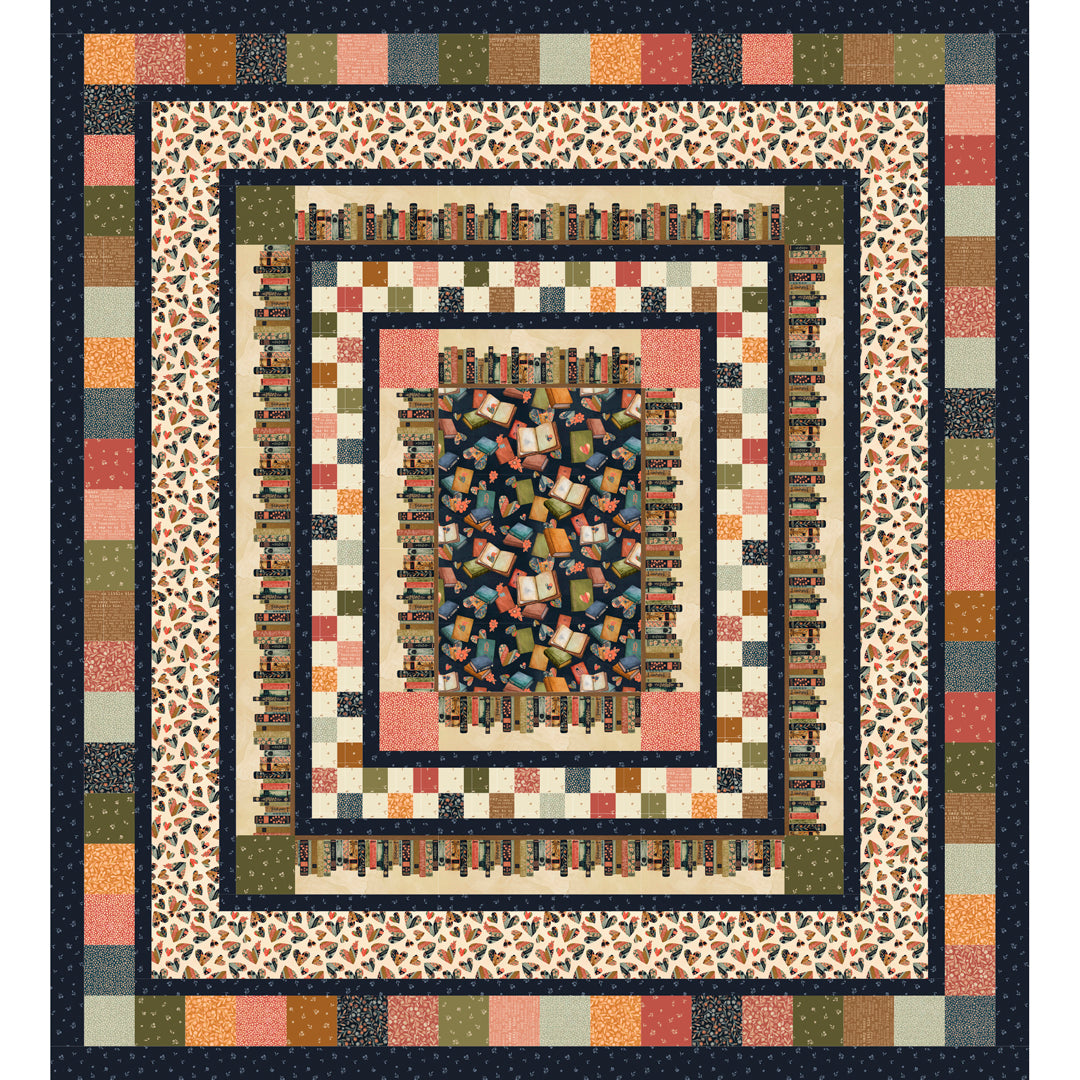 Bookshelves Quilt<br>by Lisa Swenson Ruble<br>Available July 2026