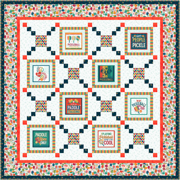 Peace, Love, Pickleball Quilt<br>by Cyndi Hershey<br>Available October 2025