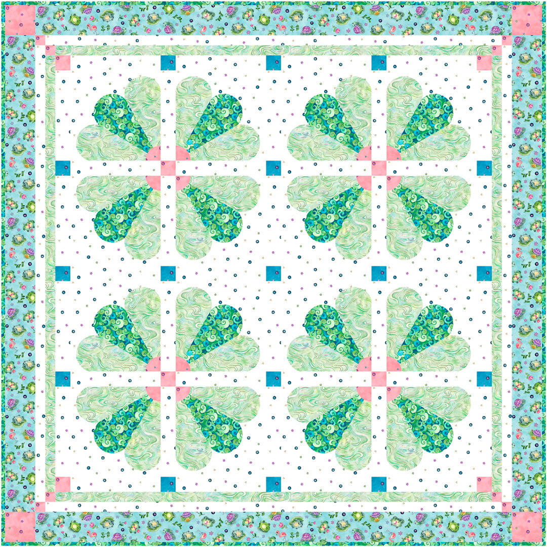Petal Play Quilt<br>by Cyndi Hershey<br>Available October 2025