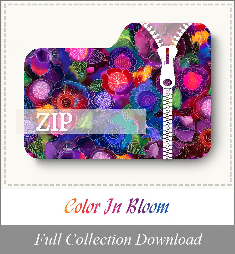 Color In Bloom<br>Zip Folder