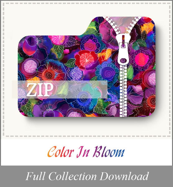 Color In Bloom<br>Zip Folder