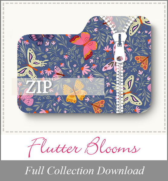 Flutter Blooms<br>Zip Folder