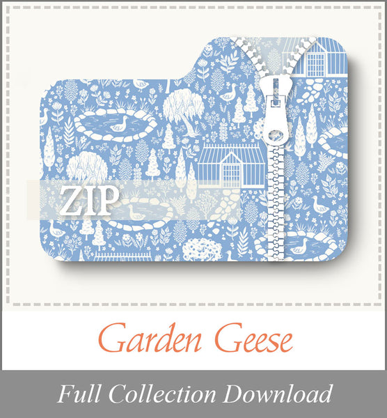 Garden Geese<br>Zip Folder