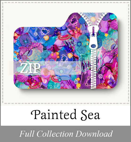 Painted Sea<br>Zip Fold