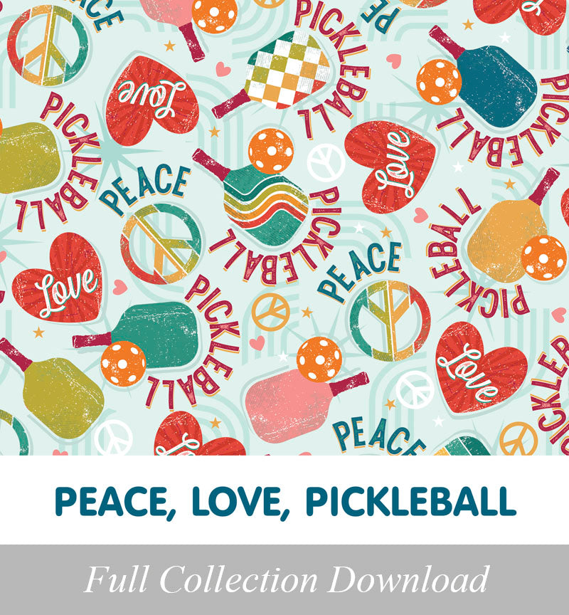 Peace, Love, Pickleball<br>Zip Folder
