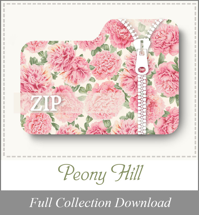 Peony Hill<br>Zip Folder