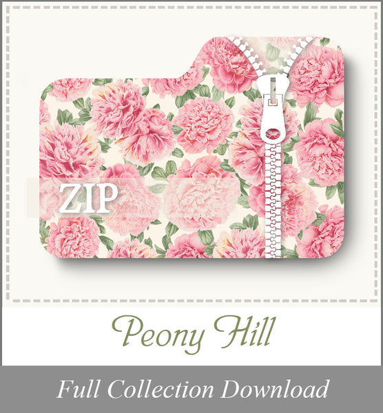 Peony Hill<br>Zip Folder
